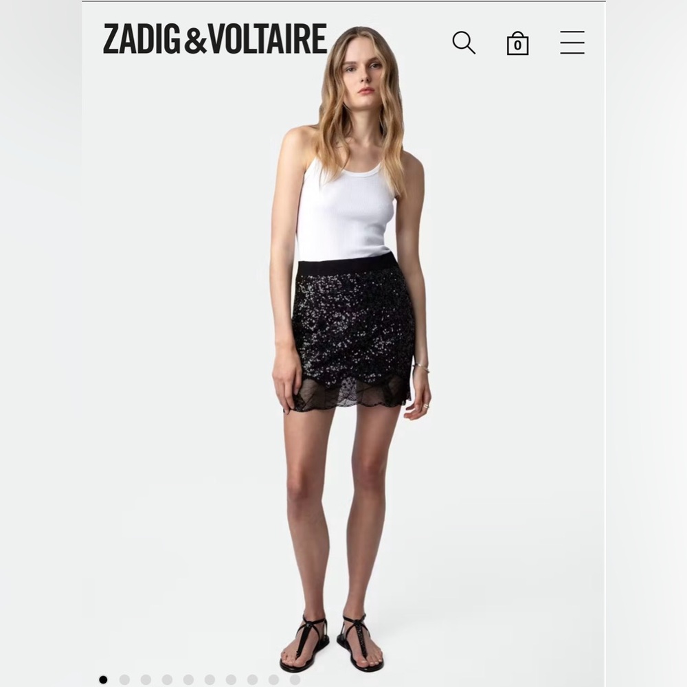 Zadig & Voltaire black sequins skirt - new with tags